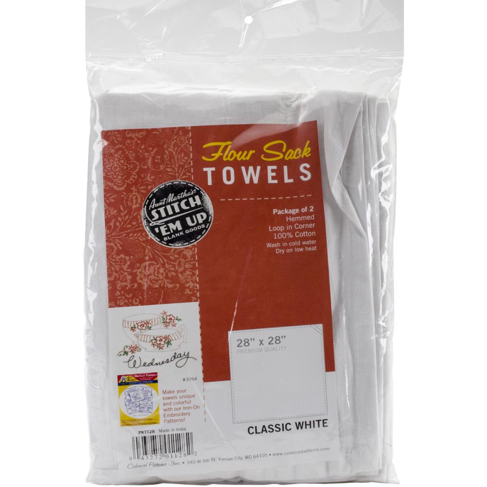 Flour Sack Towels 28x28 2ct white