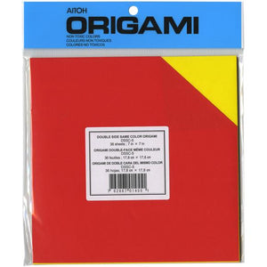 Double Sided Color Origami Paper 7"x7" 36 Pieces