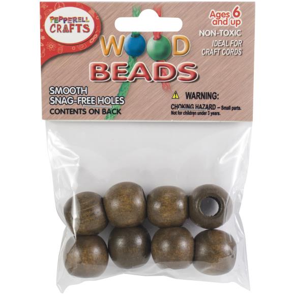 Round Wood Beads 20mm 8/Pkg