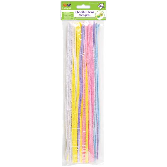 Pastel Chenille Stem Pipe Cleaners