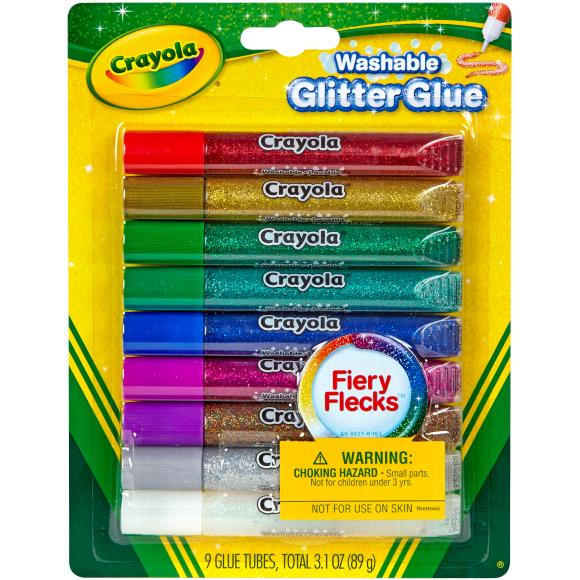 Crayola Washable Glitter Glue Pens 9/Pkg
