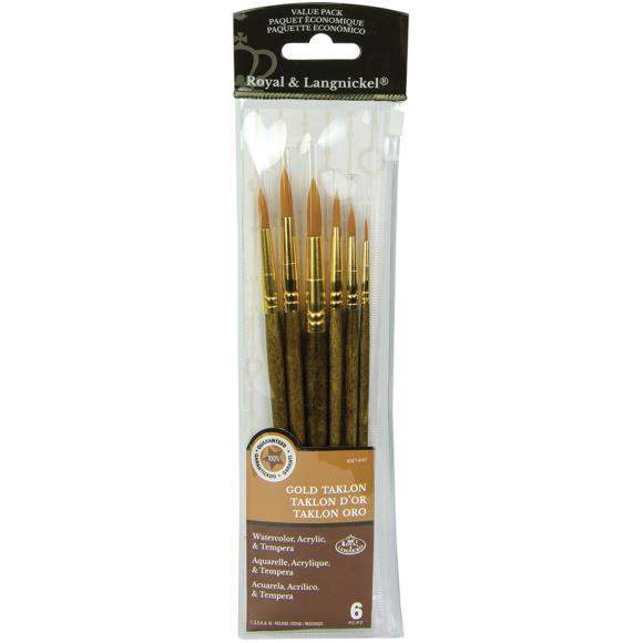 Gold Taklon Value Pack Brush Sets