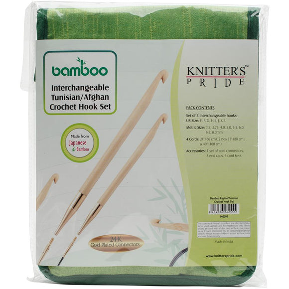 Bamboo Interchangeable Tunisian/Afghan Crochet Hook Set