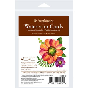 Watercolor Cards & Envelopes 3.5"X4.875" 6/Pkg