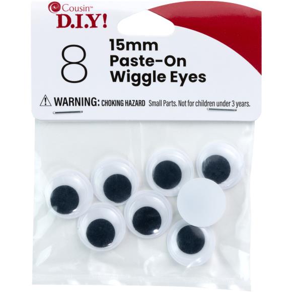 Paste-On Wiggle Googly Eyes 15mm