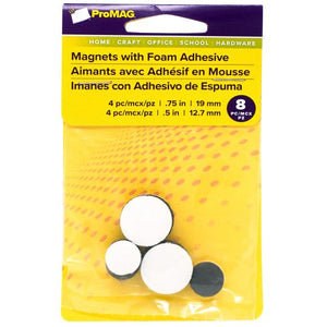 Round Magnets with Foam Adhesive