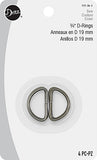 3/4" D-Rings (Set of 4)