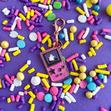 Ghost Game Pink Glitter Charm