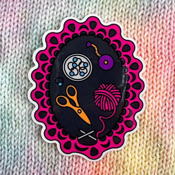 Knitting Session Sticker