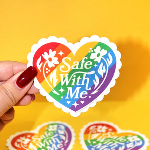 "Safe With Me" LGBTQ Ally Sticker