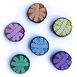Rainbow Yarn Ball Shoe Charm Set