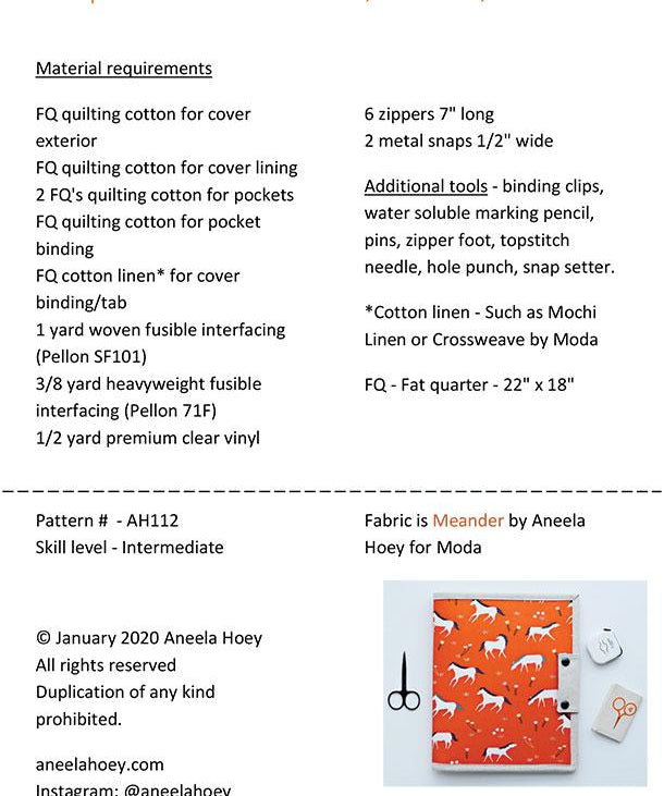 Aneela Hoey Flip Pocket Folio Pattern