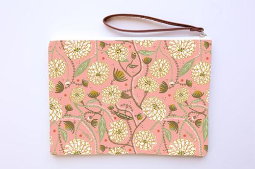 Gingiber Pink Garden Pouch