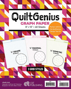 QuiltGenius Graph Paper 8" x 10" 60 Sheets