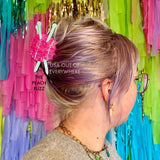 Peach Fuzz Yarn Crafts Knitting Needles Hair Claw