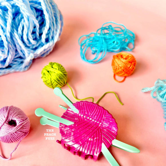 Peach Fuzz Yarn Crafts Knitting Needles Hair Claw
