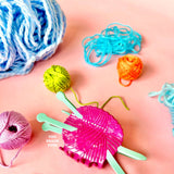 Peach Fuzz Yarn Crafts Knitting Needles Hair Claw