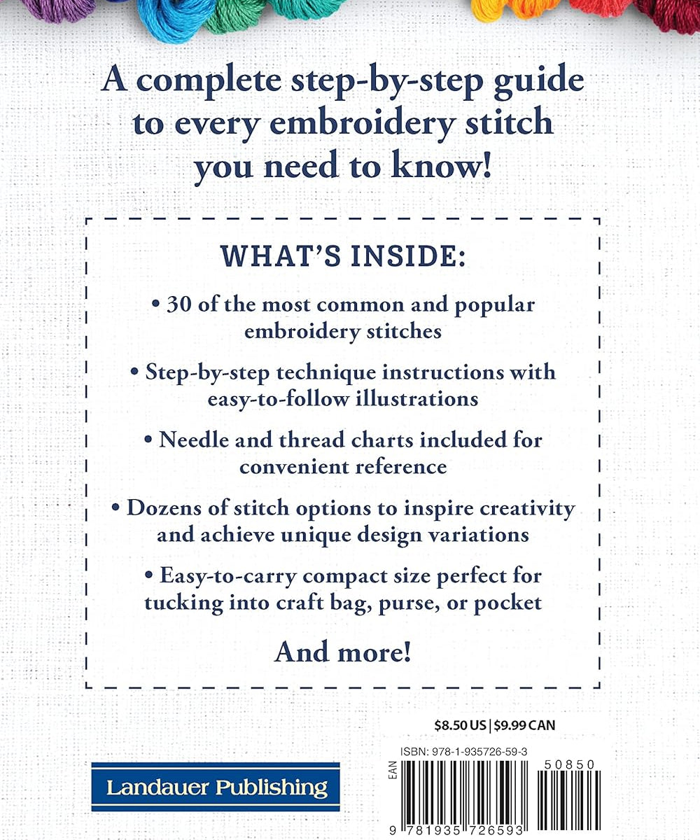 Hand Embroidery Stitches At-A-Glance