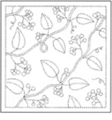 Sashiko Sampler White #13 Vines & Leaves