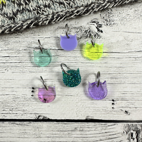 Cat-rinkles Cat Collection Acrylic Stitch Marker Set