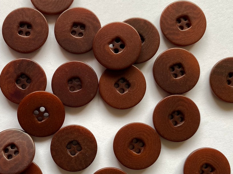 Flat Rim Corozo Button- 15 mm