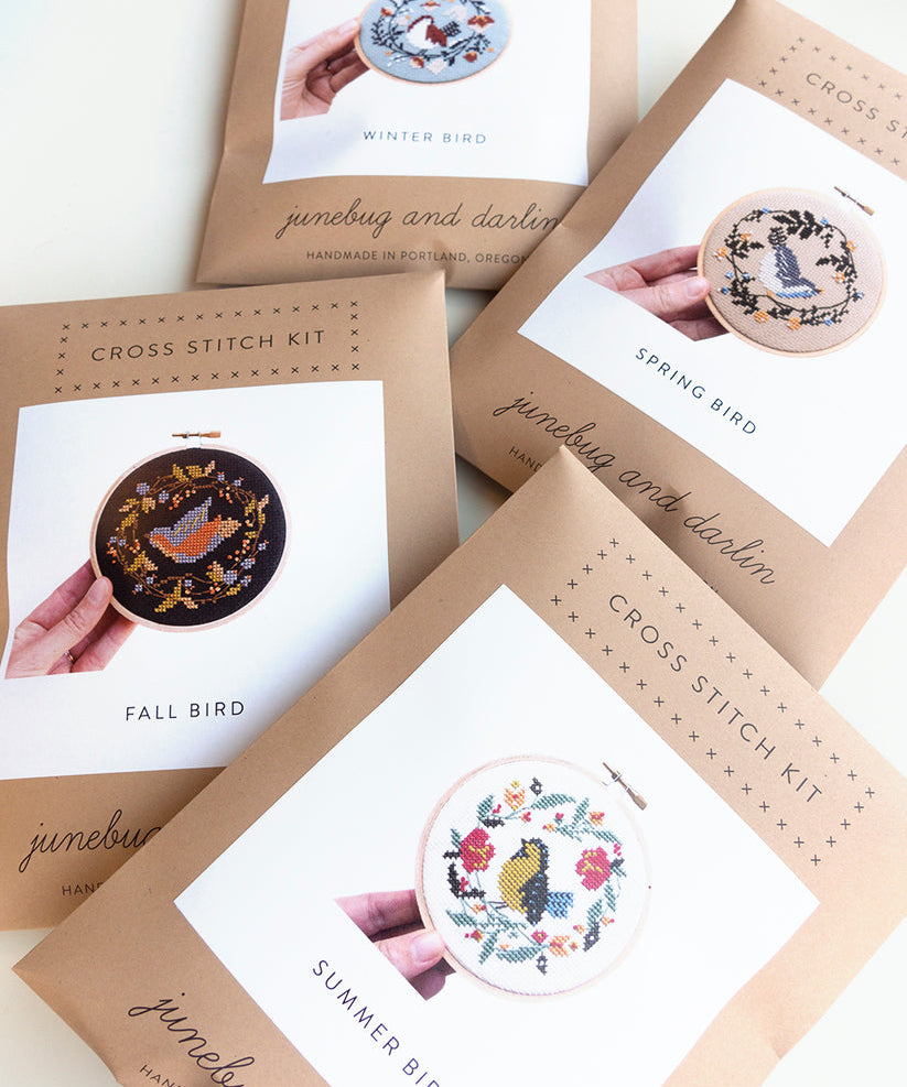 Seasonal Birds Cross Stitch Kits