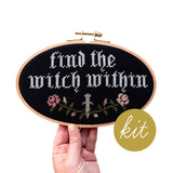 Find the Witch Within 5"x8" Cross Stitch Kit