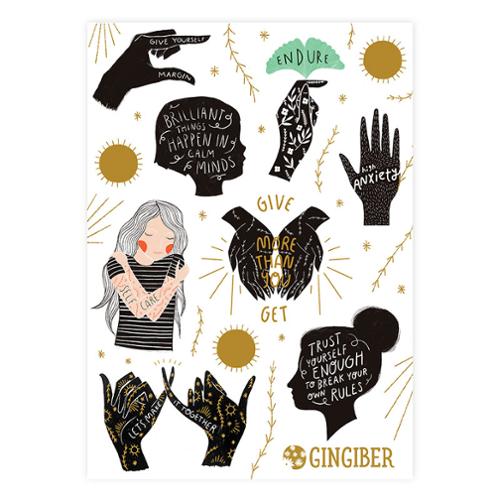 Gingiber Sticker Sheet- Encouragement