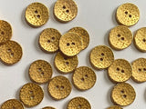 Hammered Effect Metal Buttons- 13 mm