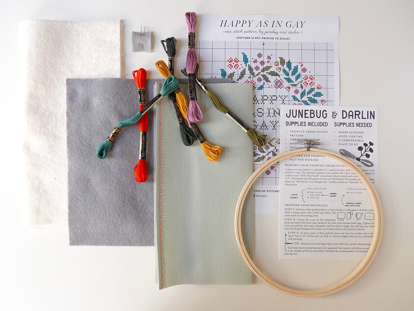 Happy as in Gay Cross Stitch Kit