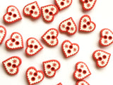 Two Tone Heart Buttons
