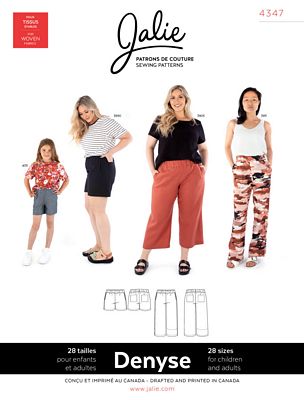 Denyse - Pull-on Woven Pants and Shorts Pattern