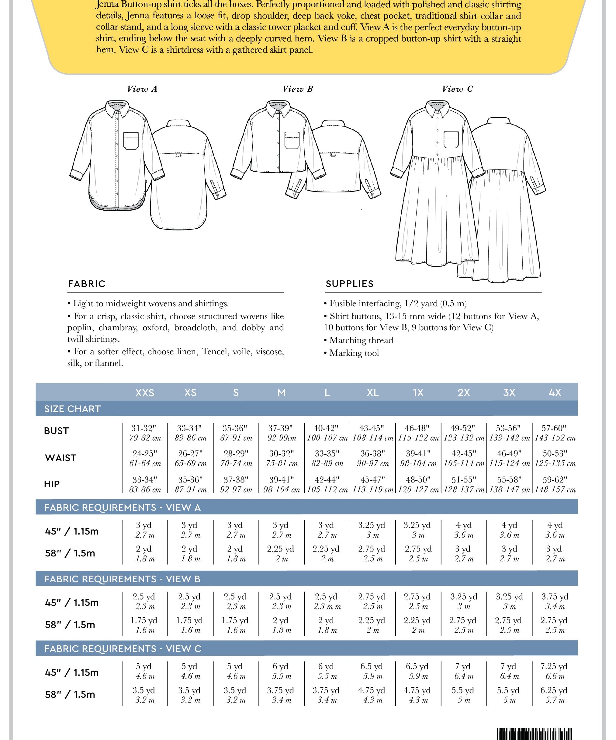 Jenna Shirt + Shirtdress