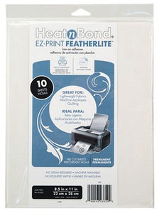 HeatnBond EZ FeatherLite 8.5" X 11" Sheets