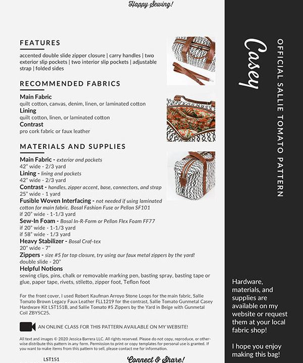 Casey Bag Pattern