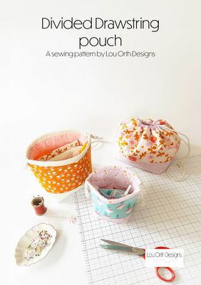 Divided Drawstring Pouch Pattern