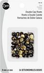 Double-Cap Rivets, 24 sets