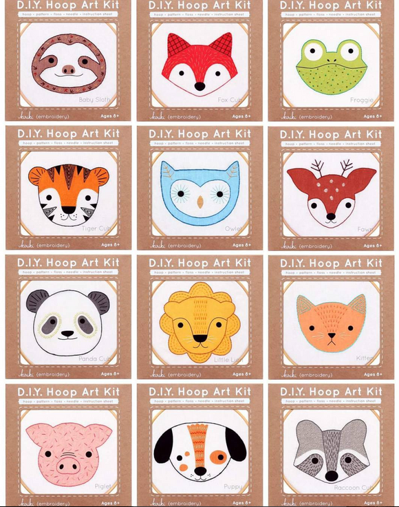 Kiriki Animal Hoop Art Kit