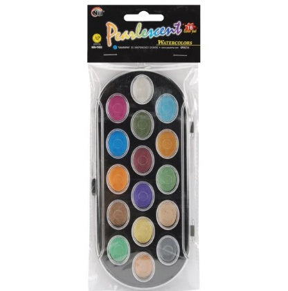 Pearlescent Watercolor Set- 16 Color