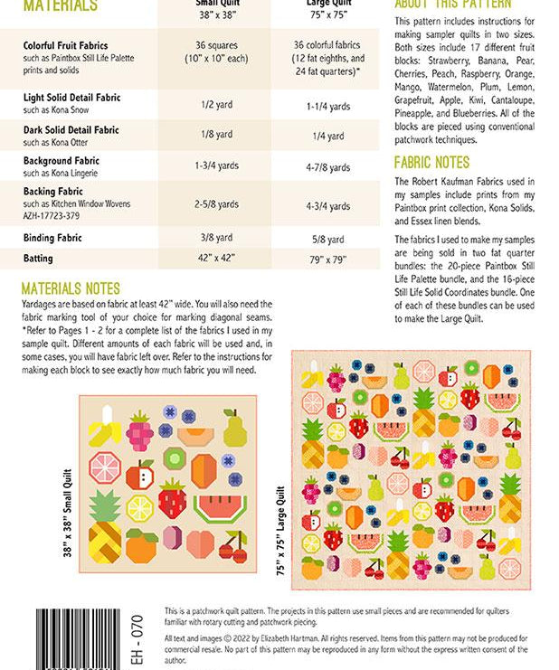 The Produce Section Quilt Pattern