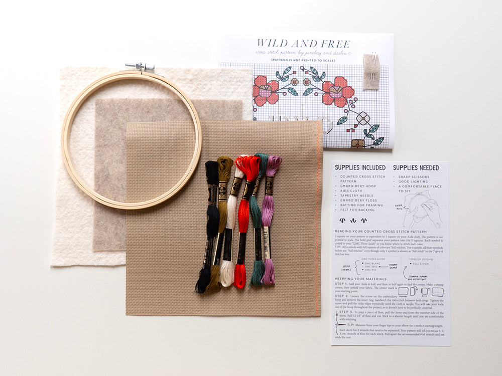 Wild & Free Cross Stitch Kit