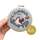 Seasonal Birds 4" Cross Stitch Kits