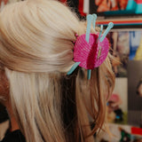 Peach Fuzz Yarn Crafts Knitting Needles Hair Claw