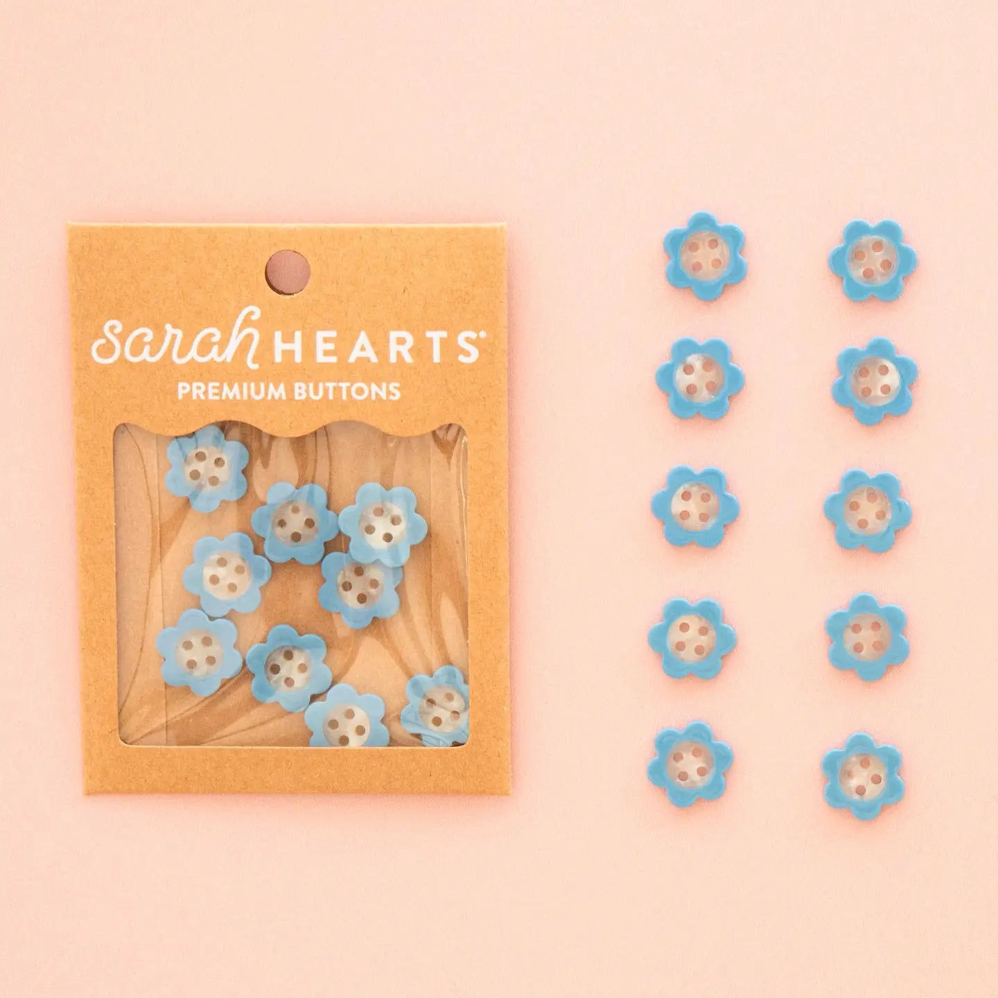 Blue Daisy Buttons