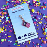 Ghost Game Pink Glitter Charm