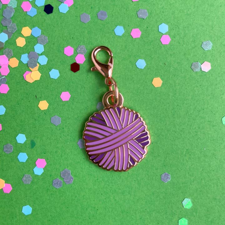 Yarn Ball Charm Stitch Markers