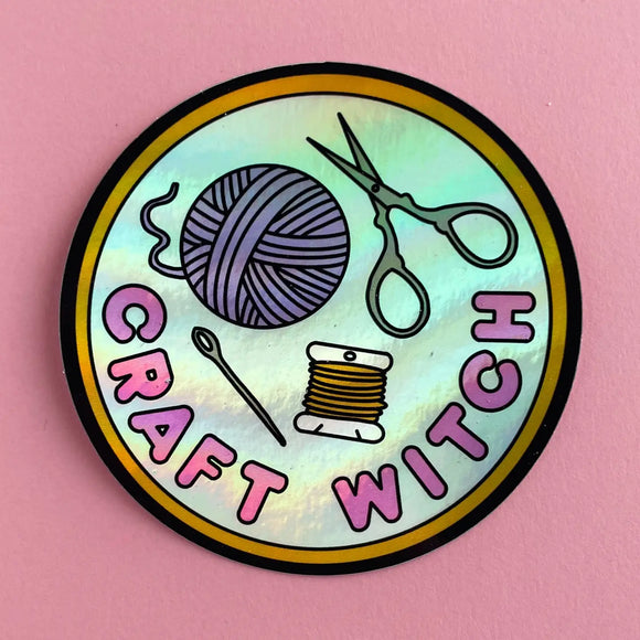 Craft Witch Holographic Sticker