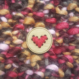 Heart Stitchable Buttons 5/8" 6ct