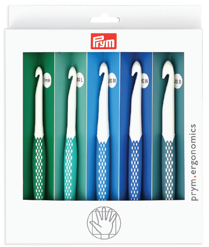 Prym Ergonomics Crochet Hook Set Large (7mm, L, M, N, O)