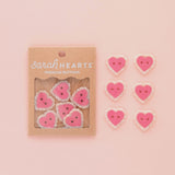 Pink Sweet Heart Large 1" Buttons